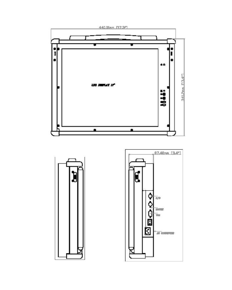 Portable dumb terminal 17inch LCD, keyboard and touch pad.