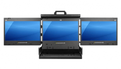 KDR-AV19 2U 19" Multi-Display Rack Console Drawer with Keyboard 