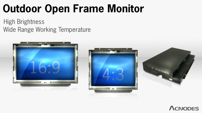 Outdoor open frame monitor