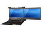 2U Dual-LCD Rack Console Drawer with Dual Slide Rail Design - KD8173D